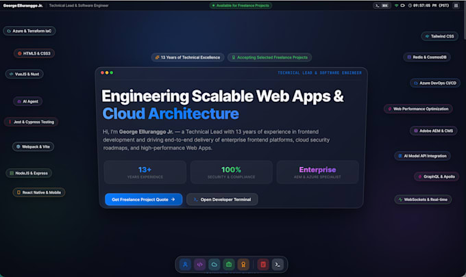 build full stack web development and cloud architecture