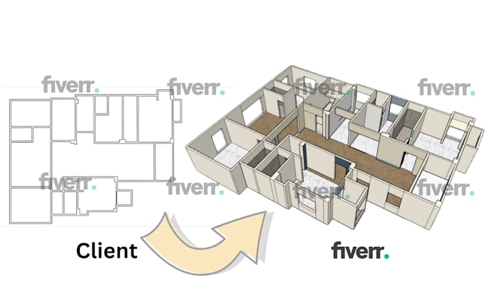 do 2d 3d modern floor plan