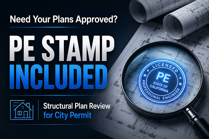 structural plan review pe stamp for city permit