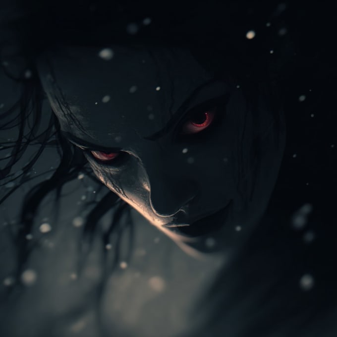 draw a detailed dark art rock gothic illustration