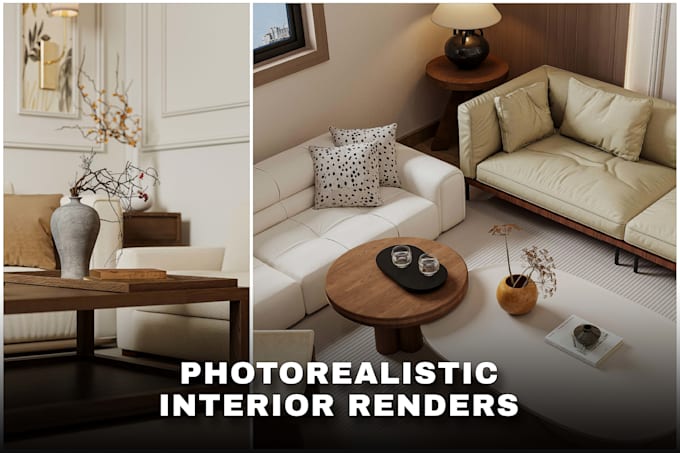 create photorealistic architectural renders for architects and interior studios
