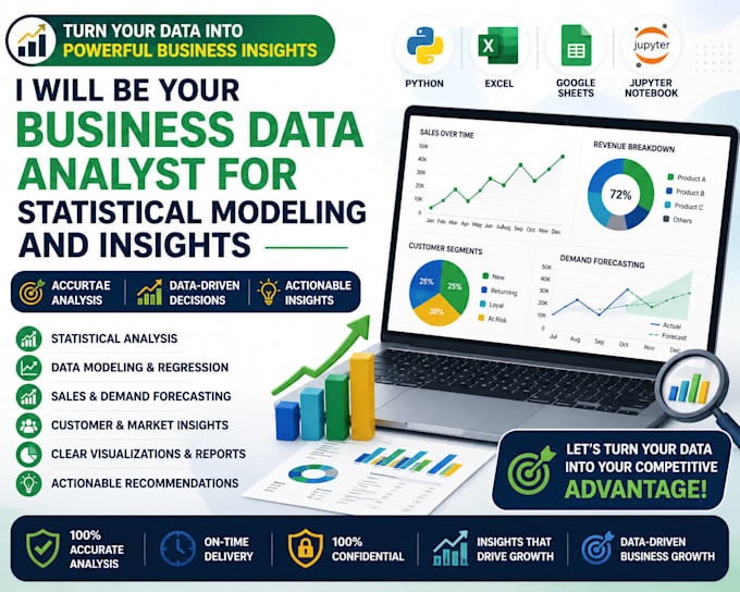be your business data analyst for statistical modeling and insights