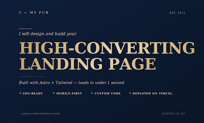 design and build a high converting astro landing page