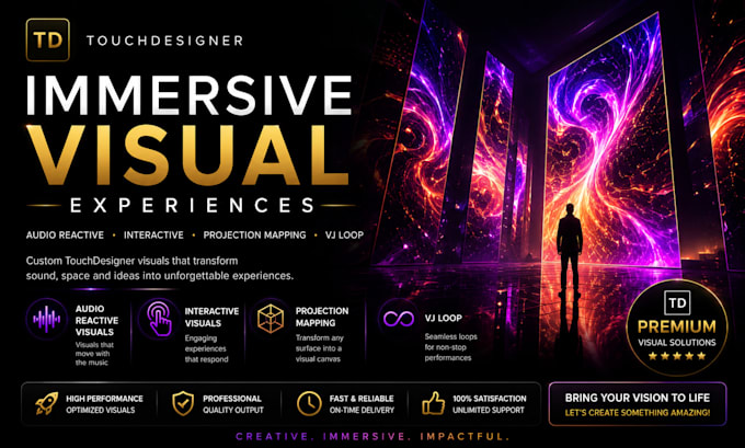 touchdesigner interactive visuals project mapping vj loops touch designing