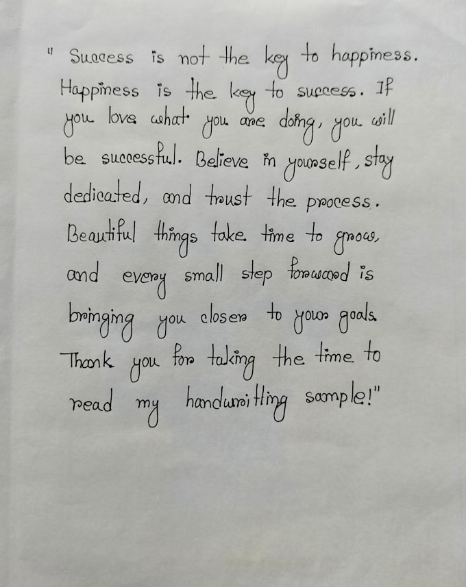 do professional handwriting, copy typing and manual writing