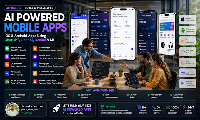 build ai powered mobile apps for ios and android using chatgpt, openai and ml