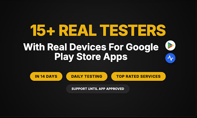 provide real 14 testers or 20 testers for google play console closed test