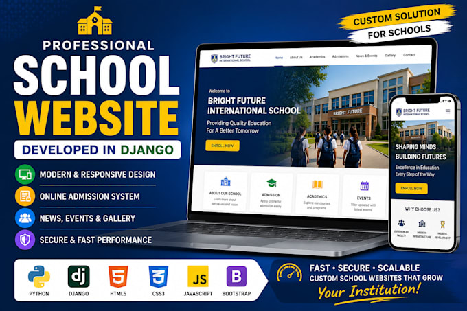 build a professional school website for your institution