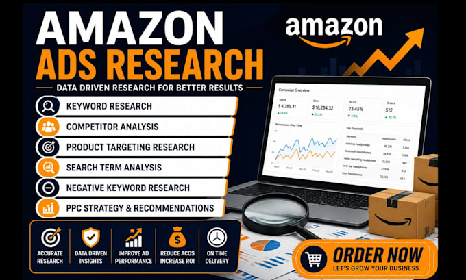 do amazon PPC keyword research and competitor analysis