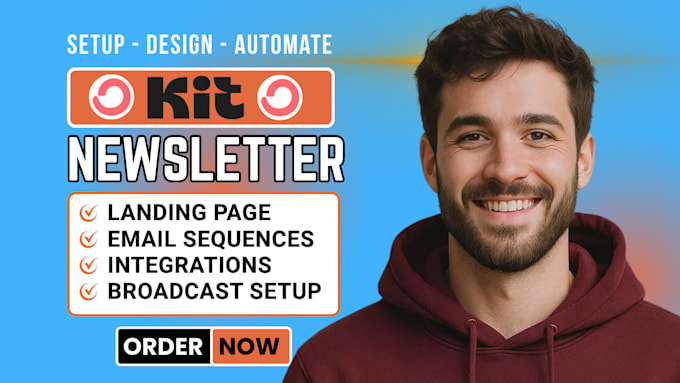 setup convertkit email automation kit newsletter email sequence and landing page
