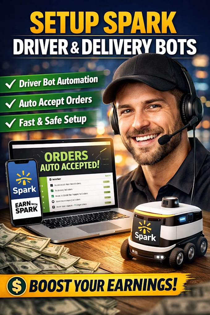 setup spark driver bot, spark delivery bot auto accept orders bot, spark