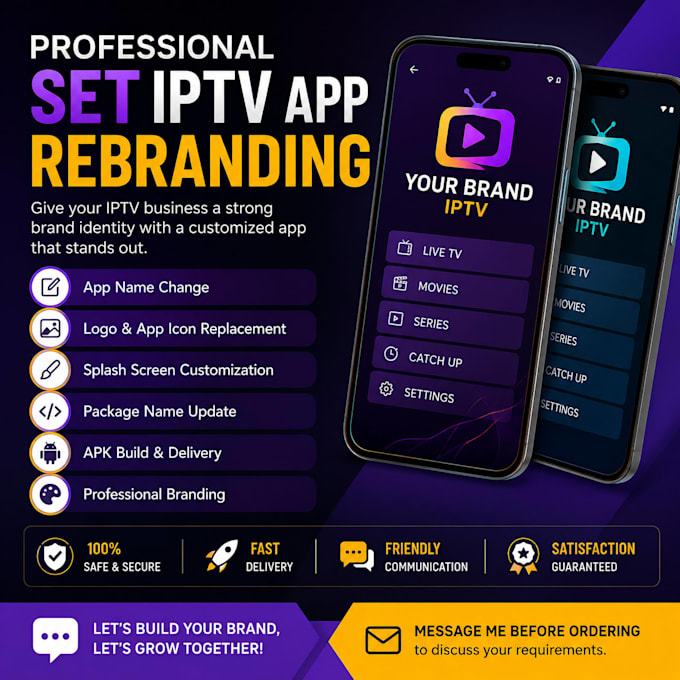 professionally rebrand your set iptv app