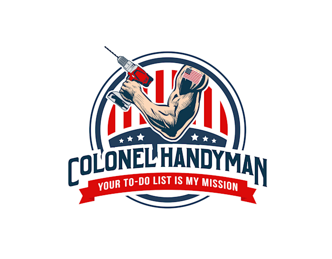 create a clean and modern handyman service logo