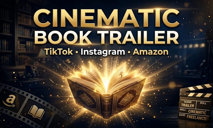 create a cinematic amazon book trailer and book promo video