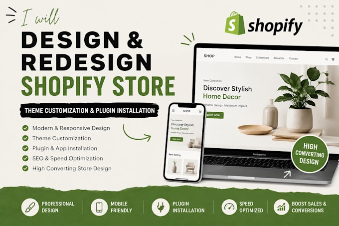 do shopify theme customization and plug installation