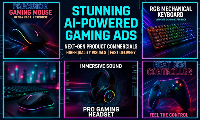 design gaming and tech  product social media ads