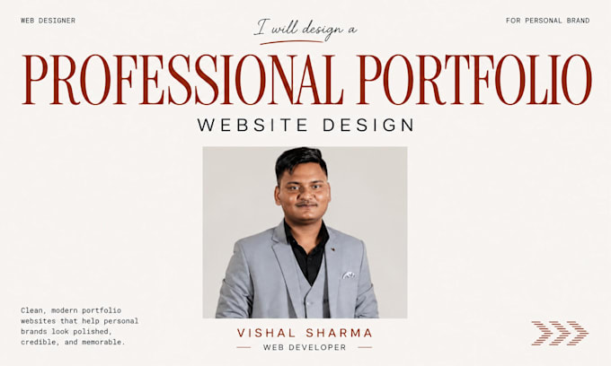 design a professional portfolio website