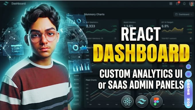 build a custom interactive react admin dashboard with data visualization