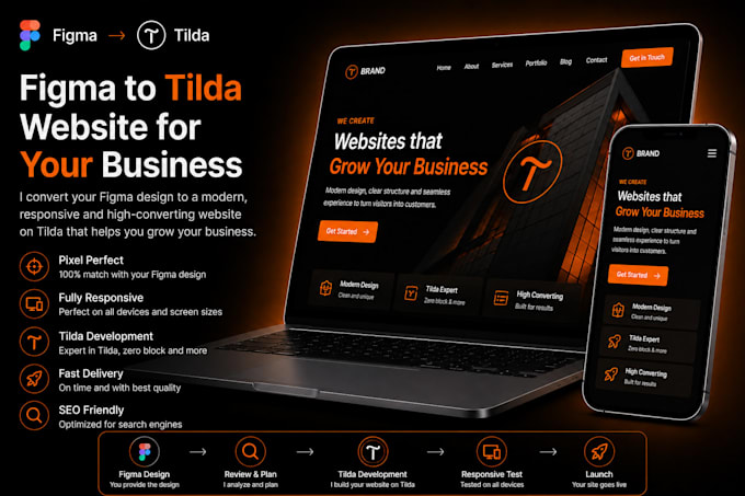 figma to tilda website for your business, tilda development