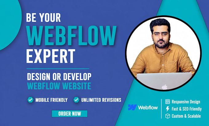 be your webflow expert, design or develop webflow website