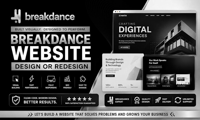 do breakdance website design or redesign breakdance builder expert