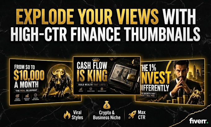 design clickable finance youtube thumbnails