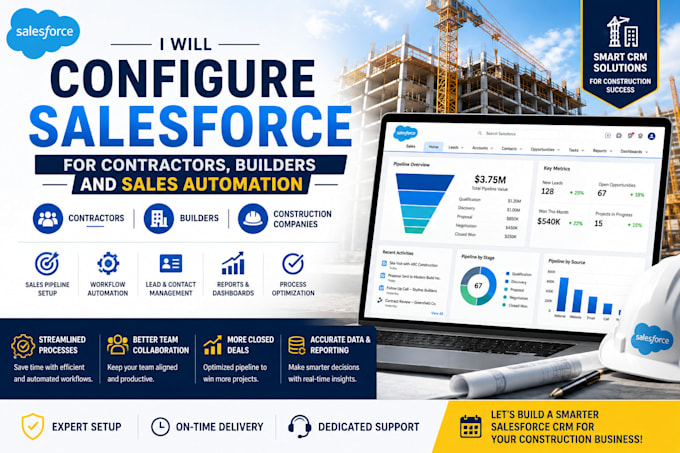 configure salesforce for contractors, builders and sales pipeline automat