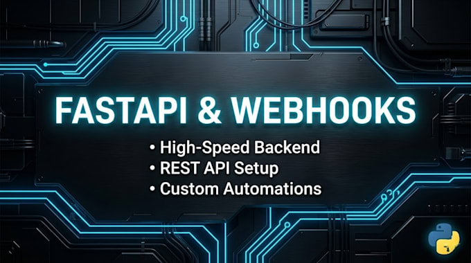 build python fastapi backend rest api and webhook automation