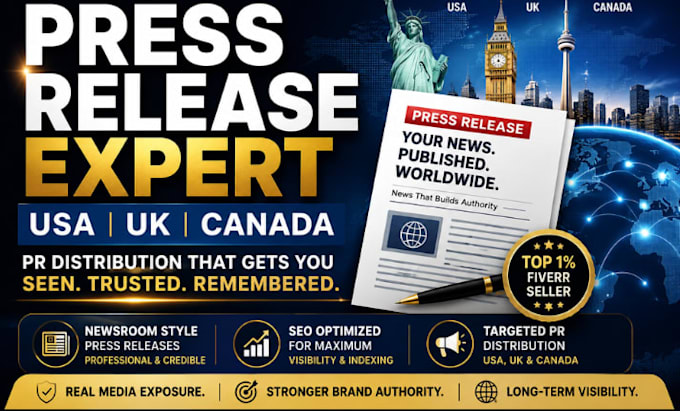 write and distribute a professional USA uk canada press release