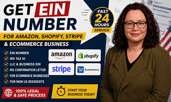 get ein number for amazon shopify stripe and ecommerce business