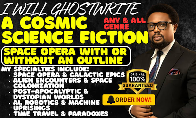 write cosmic science fiction or space opera adventure