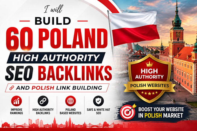 build 60 poland high authority seo backlinks and polish link building