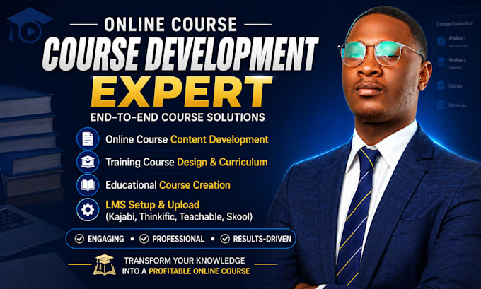 develop online course content lms training course design and educational content