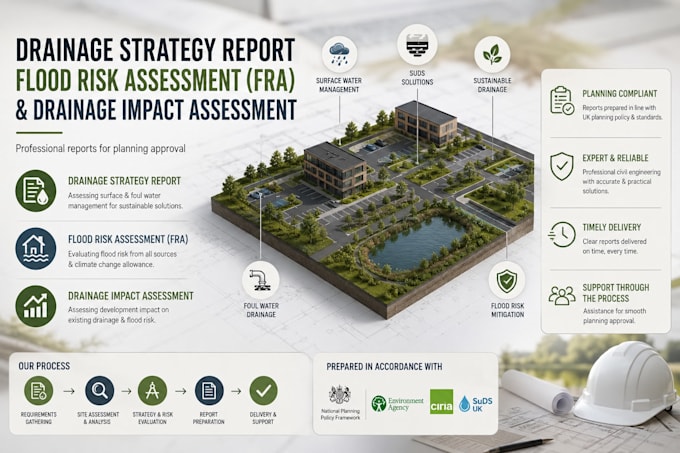 Prepare drainage strategy report and impact assessment flood risk ...