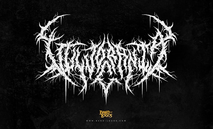 design a thorny grindcore metal band logo