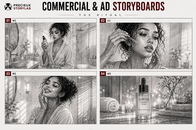 storyboard high converting commercials ads