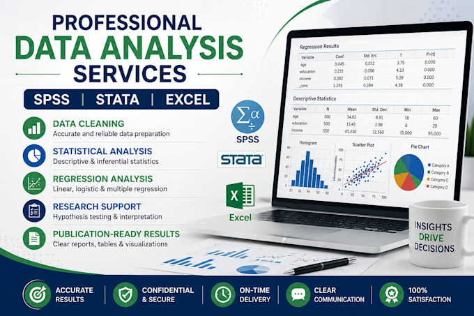 analyze data using spss, stata, and excel