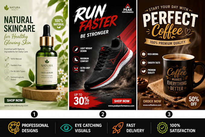 create attractive product promotional posters