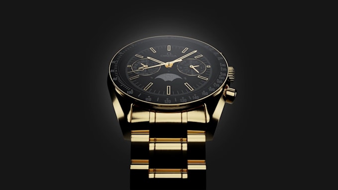 create a cinematic 3d watch animation