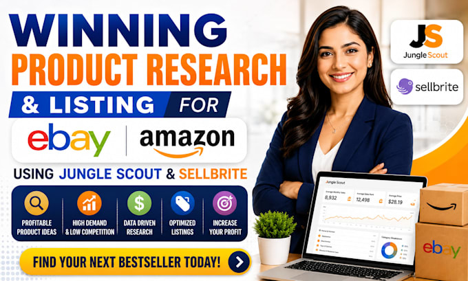 do winning product research listing for ebay amazon using jungle scout sellbrite