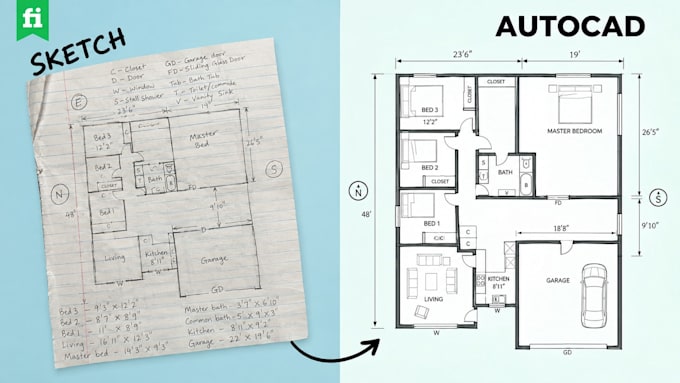 redraw floor plan for real state agent