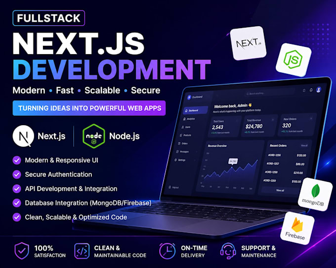 build a full stack nextjs web application with nodejs