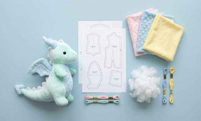 create custom plush toy sewing pattern for your stuffed animal or oc design