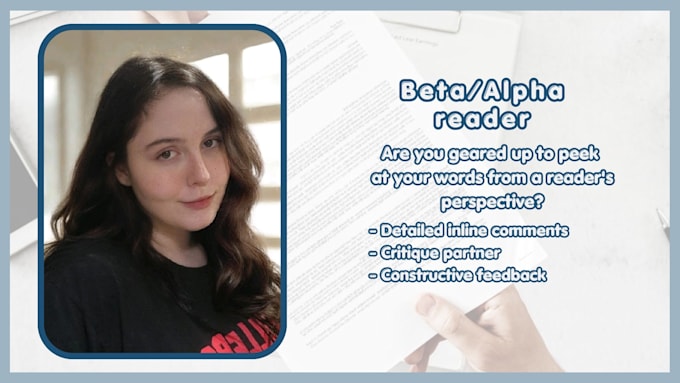 be your beta reader, providing a in depth analysis, no ai