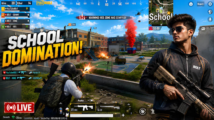 design high CTR pubg mobile youtube thumbnails