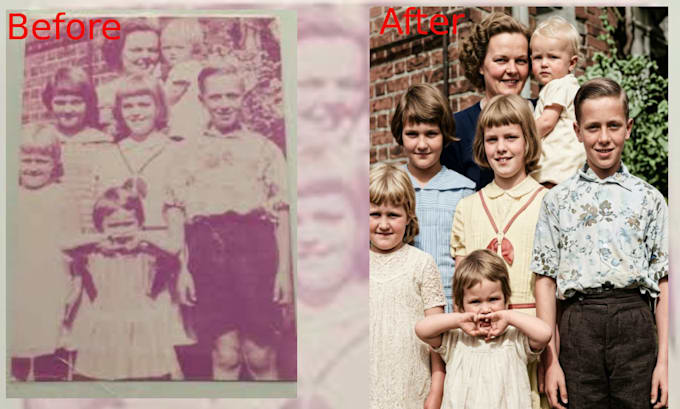 restore and colorize old or damaged photos