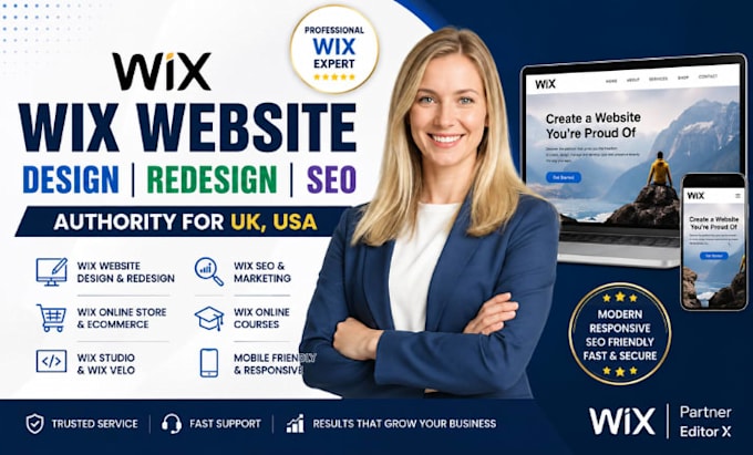 wix redesign wix website design wix seo wix website authority UK, USA