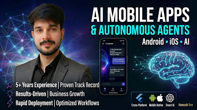 android IOS app, ai mobile app and ai agent development as software developer