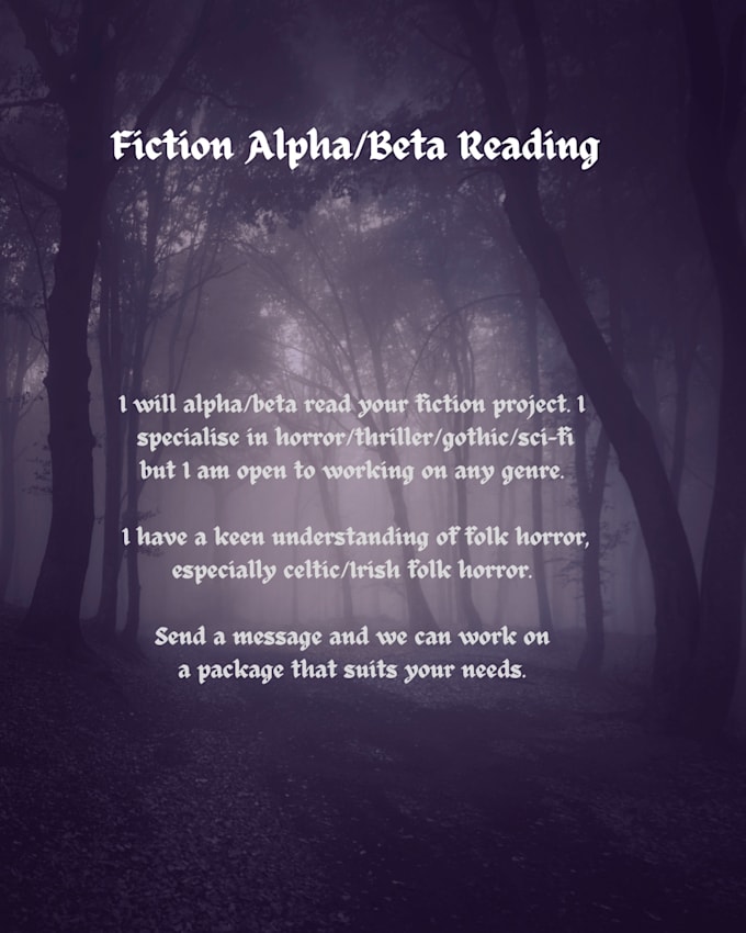 alpha or beta read your fiction