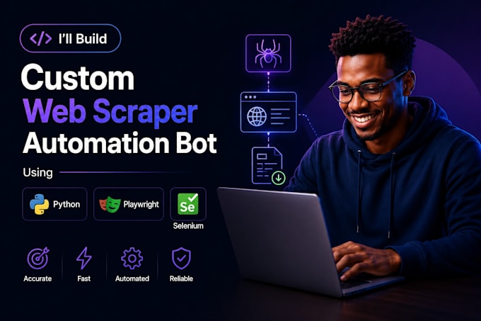build custom web scraper automation bot using python playwright selenium